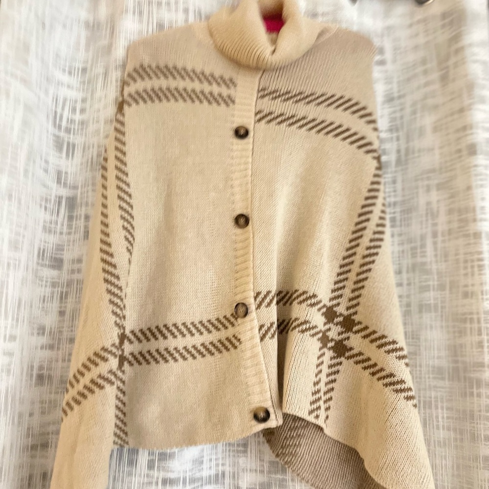 Plaid Button-Up Women Sweater